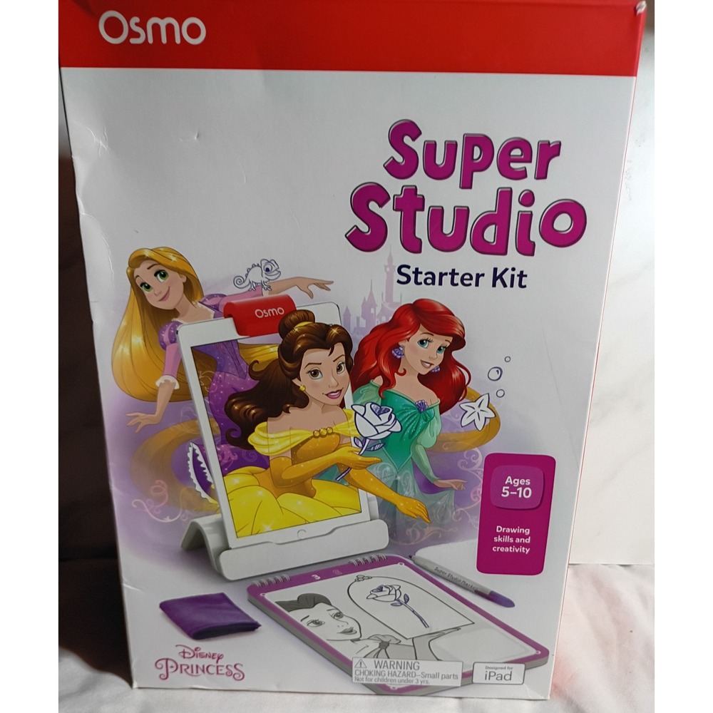 Osmo Super Studio Disney Princess Starter Kit iPad Drawing Game Ages 5-10 White